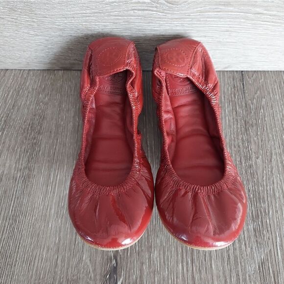 Tory Burch Eddie Patent Leather Ballet Flats 6.5 - Picture 1 of 10